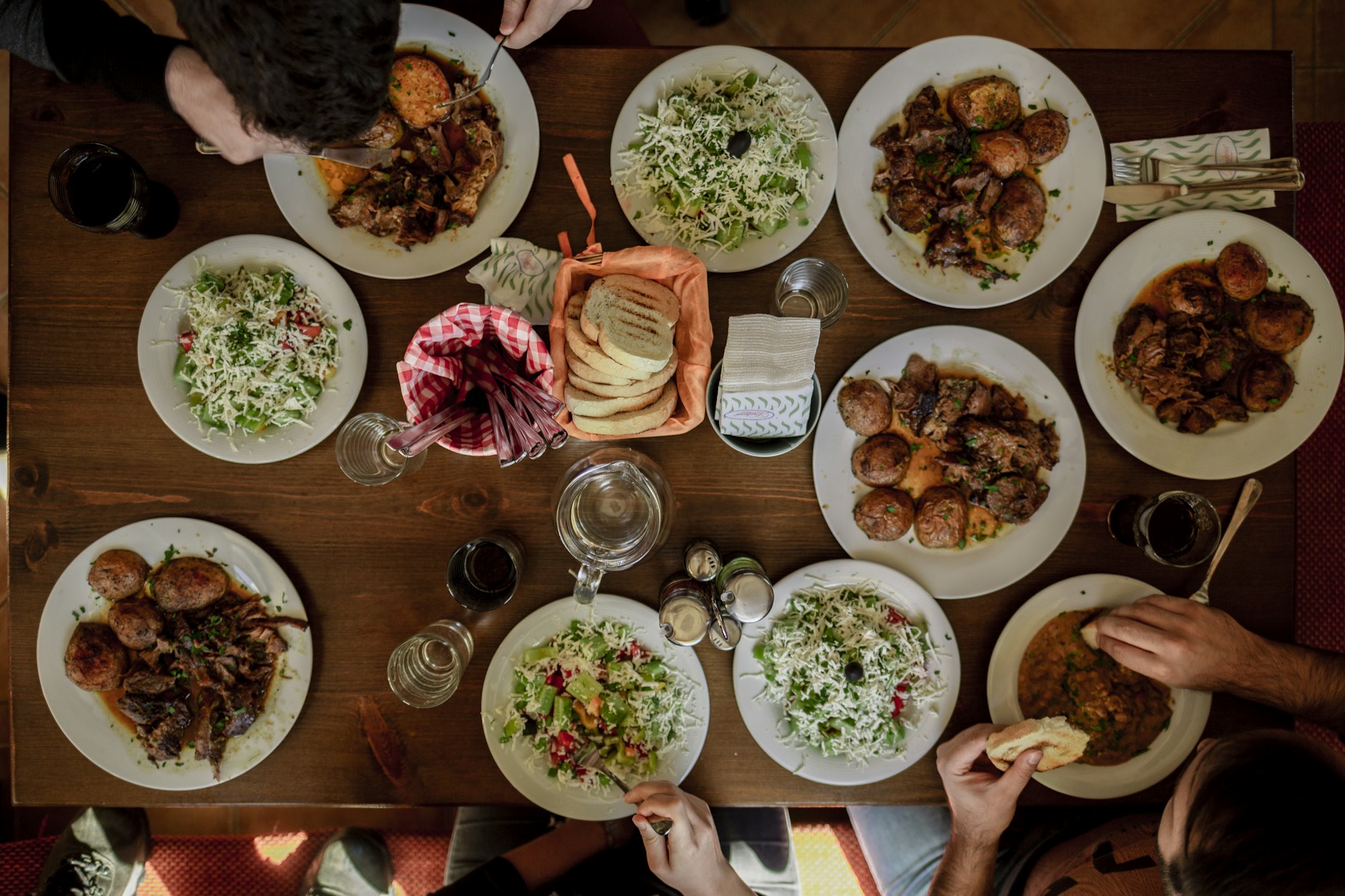 A table of home-cooked dishes